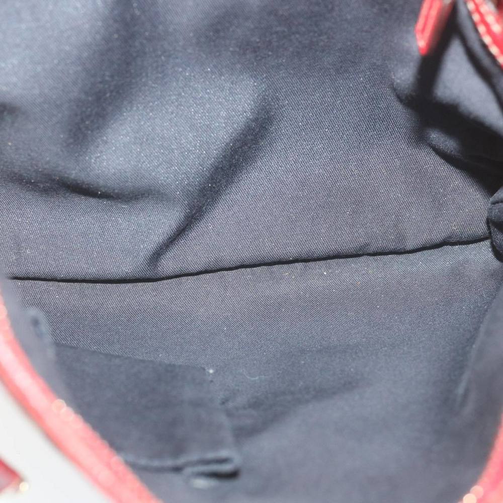 GUCCI GG Canvas Sherry Line Shoulder Bag Navy Red 144388 Auth ki3671 - Picture 11 of 16